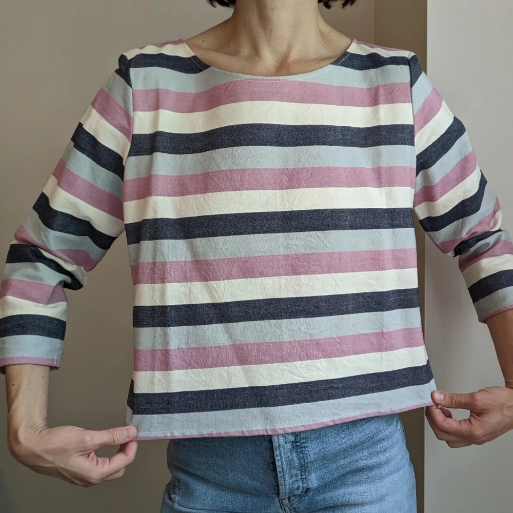 Striped boxy top